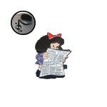 Pin metalico Mafalda 3